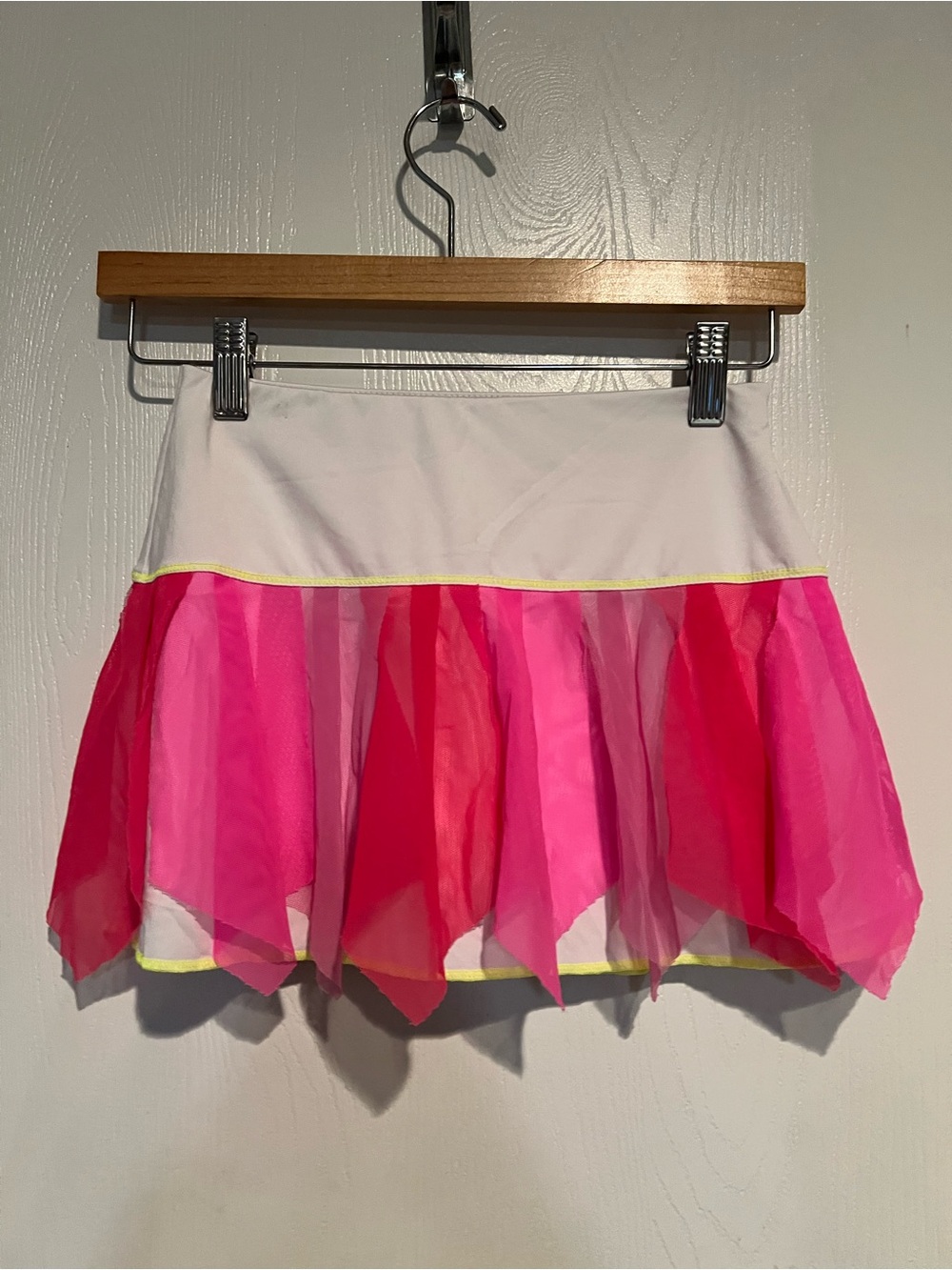 Lucky in Love Girls Pink Red tulle Tennis Skirt Skort Size 10-12